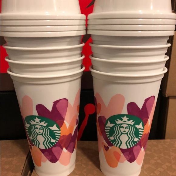 🔥2 Starbucks Valentines Heart Reusable Cup LE - Picture 2 of 3